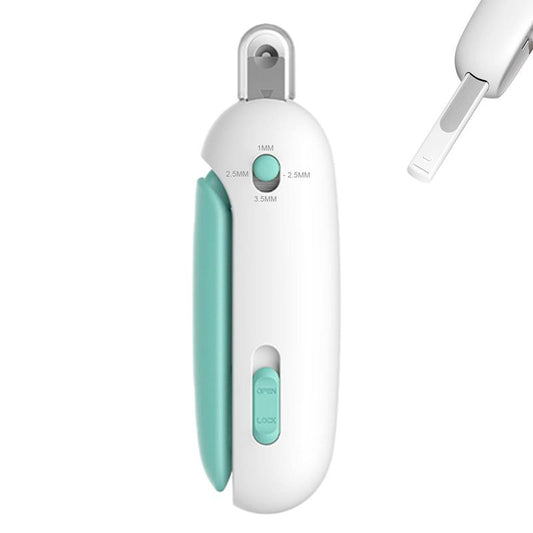 Cat Nail Clipper with Adjustable Aperture, Dog Nail Trimmer with Nail File for Puppies, Safe Pet Claw Clipper Grooming Tool to Avoid over Cutting, Professional Pet Nail Cutter for Beginners